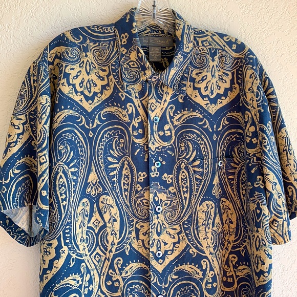 Vintage Silk & Linen Tori Richard Aloha Shirt - Medium - Picture 2 of 8